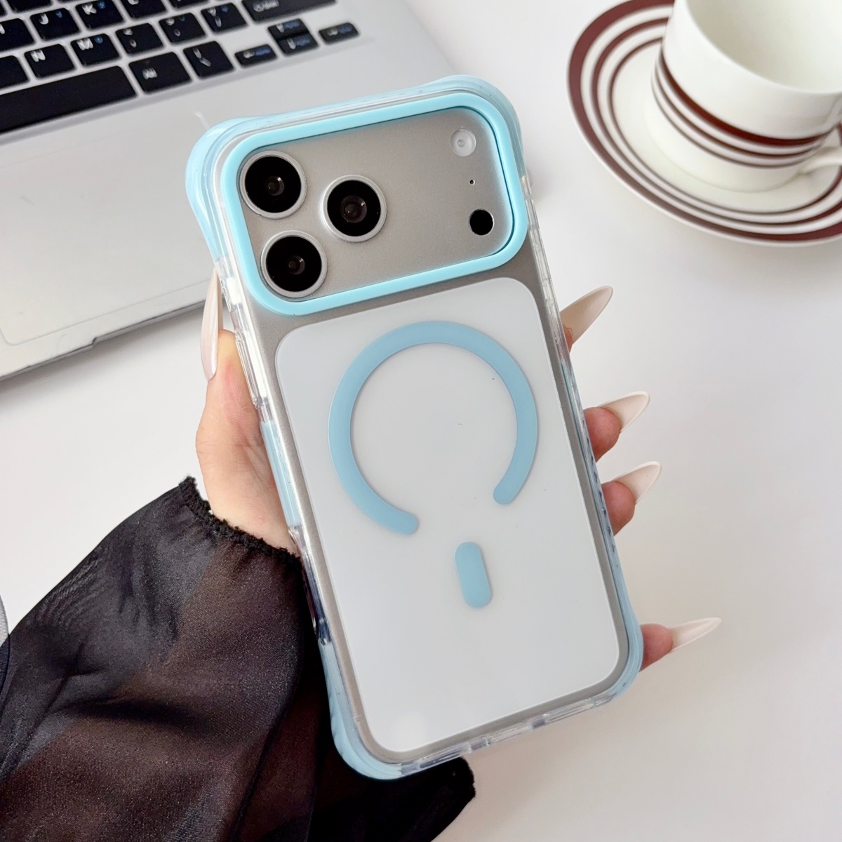 Rugged Armor Case - Custodia Magnetica Trasparente Antiurto con Airbag