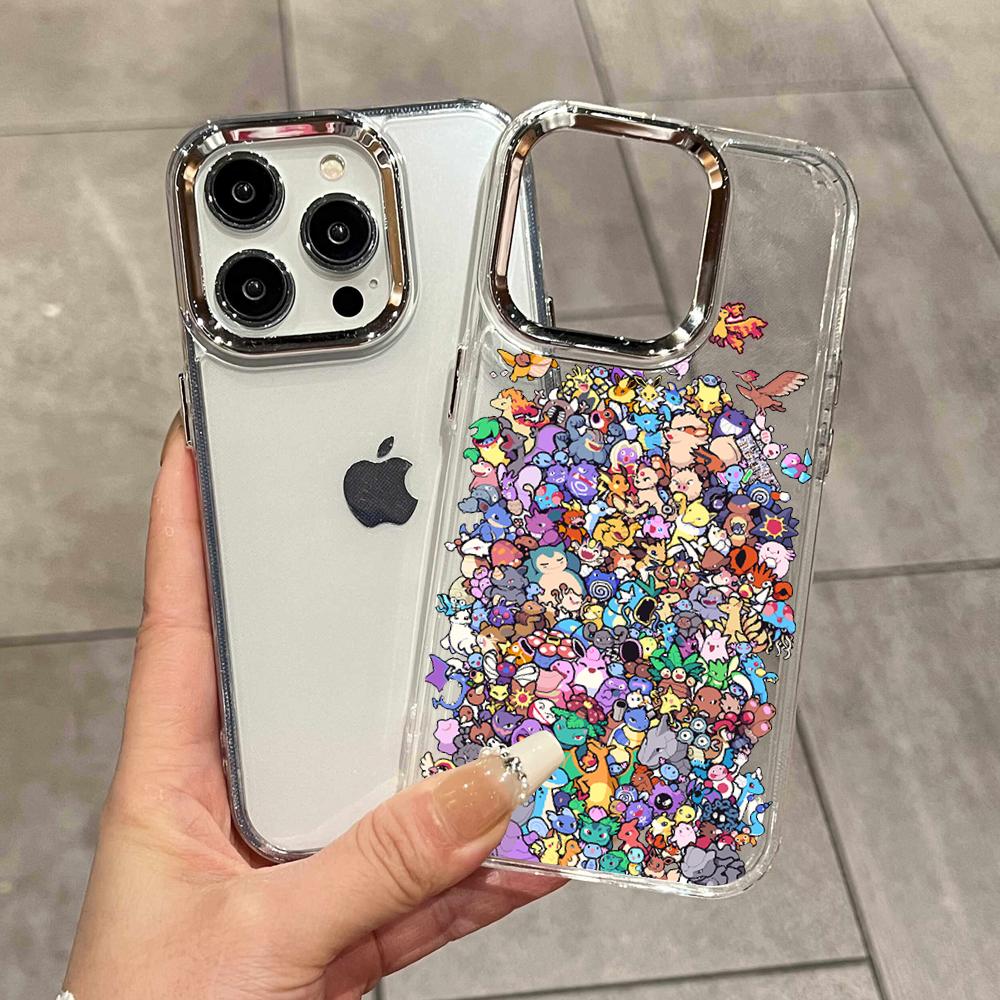 Cute Anime Case - Cover Trasparente Y2K con Simpatici Cartoni