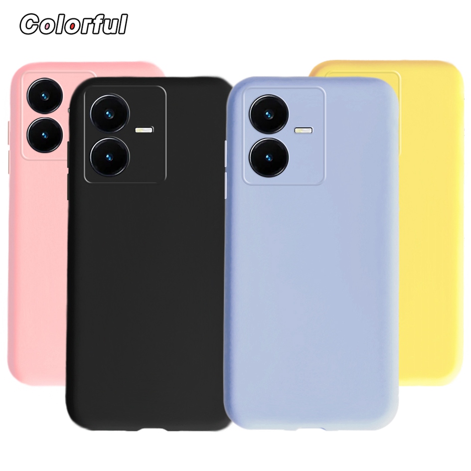 Phone Cases On Sale - Custodia color caramella per Vivo Y22s