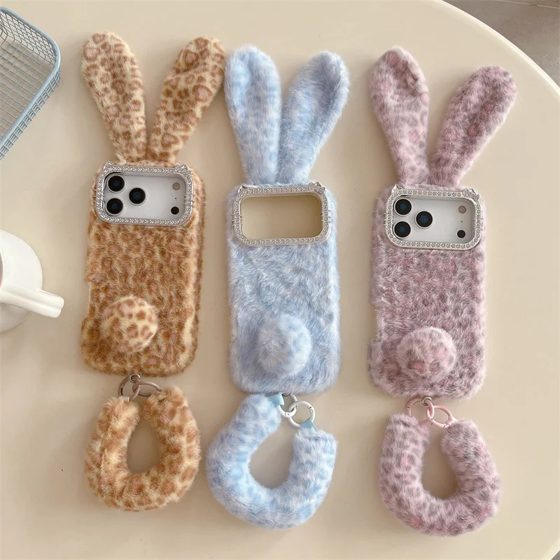 Apple Iphone 16 - Custodia Morbida in Peluche con Orecchie