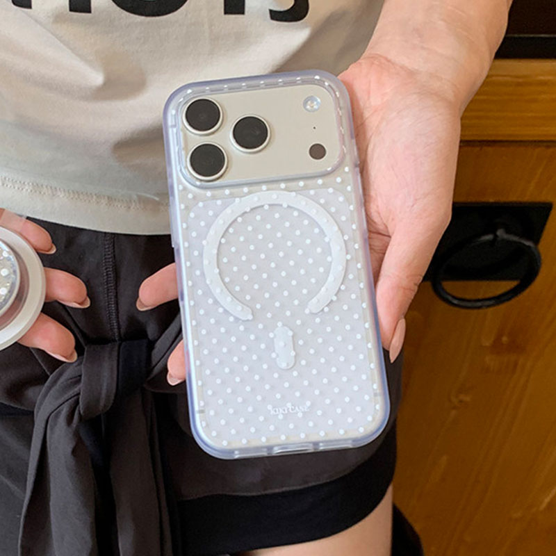 Phone Cases Polka Dot - Custodia per telefono opaca magnetica con